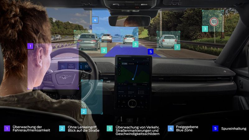 Ford nutzt in den USA und Großbritannien bereits seine Technologie zum automatisierten Fahren nach Level 2 plus. Künftig geht das auch in Deutschland. (Bild: Autoren-Union Mobilität/Ford)