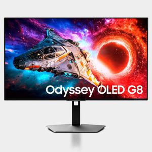 Der Odyssey OLED G8 (G80SH) ist ein 32-Zöller mit 4K-QD-OLED-Panel und bis zu 240 Hz Bildwiederholfrequenz.(Bild:  Samsung)