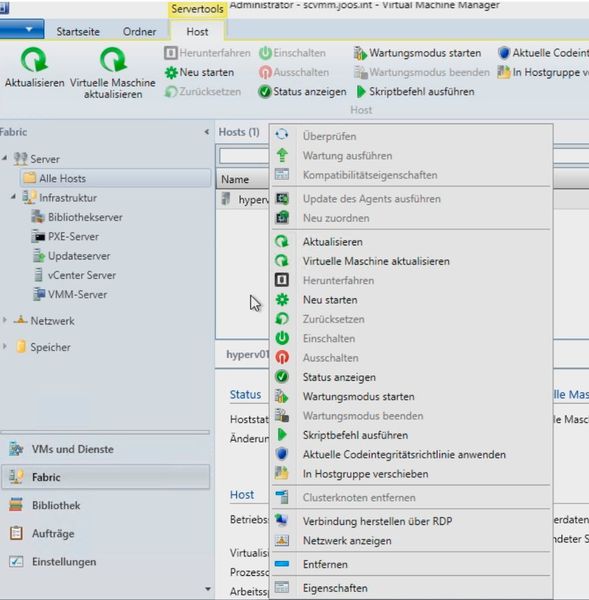 Verwalten von angebundenen Hosts. (Joos / Microsoft)