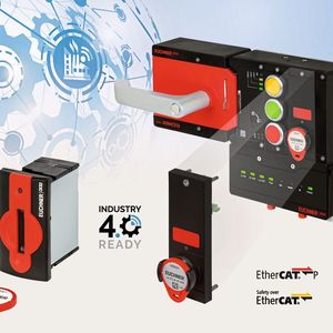 Und das Euchner-Schlüsselsystem CKS2 ist als Kompaktsystem für den Einbau in Maschinen sowie als Submodul in das Türschutzsystem MGB2 verfügbar. Diagnosedaten und Kommunikationsfunktionen könnten über IO-Link per Euchner-Gateway oder beim Submodul direkt über das Busmodul der MGB2 abgerufen werden.(Bild:  Euchner)