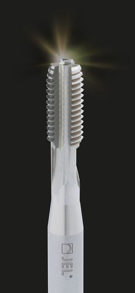 Flexible shank and hard cutting edges: The KOMET JEL® GG HML is recommended as a threading tool for GJV and GG cast materials. (Komet Group)