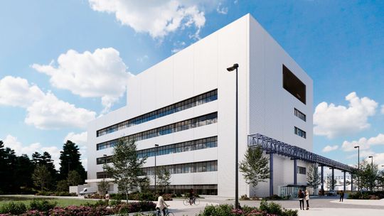 So wird es einmal aussehen: Darstellung des neuen Roche Diagnostik-Produktionszentrums in Penzberg.(Bild:  Roche)