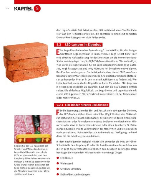 Lego für echte Kerle: Anwendungsbeispiele aus dem Franzis-Buch (Bild: Franhzis)