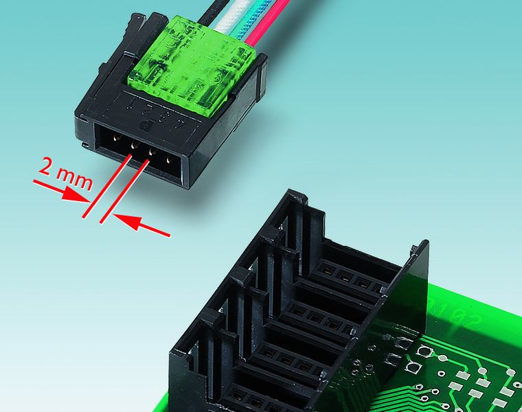 Das kleine Raster von nur zwei Millimetern macht den Stecker zum kompaktesten in seiner Klasse. (Archiv: Vogel Business Media)