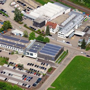 Das Stammwerk der Franke GmbH in der Oberen Bahnstraße in Aalen.