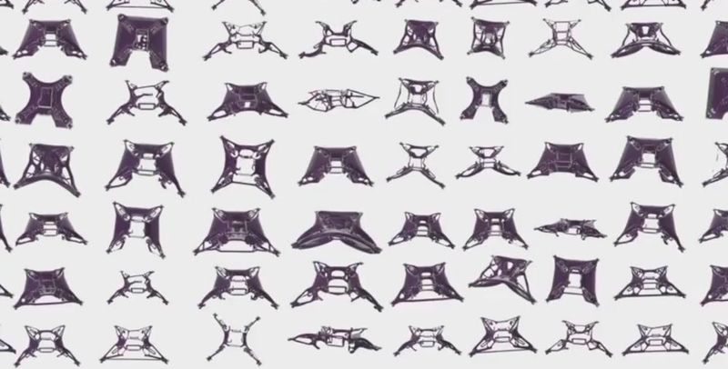 Durch die Rechenleistung der Cloud kann sich der Konstrukteur unzählige Designvarianten seines Bauteils berechnen lassen. Er gibt lediglich die Randbedingungen vor. (Autodesk)