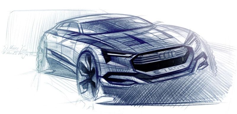 Der Audi e-tron quattro: ein Konzeptfahrzeug mit 503 PS und 500 km Reichweite (Bild: Audi)