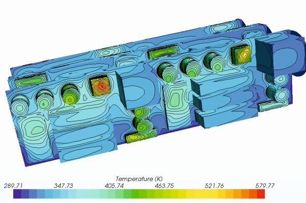 Bild 6: Thermische Simulation eines defekten Chips (Bild: California State University)