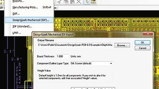 DesignSpark PCB V6: Export nach DesignSpark Mechanical (Bild: RS Components)