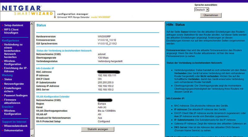 Abbildung 2: Die Empfangs- und Sendeleistung des Range Extenders ist gut und erreichen auch bei einiger Distanz zum Router die volle Kapazität (Archiv: Vogel Business Media)