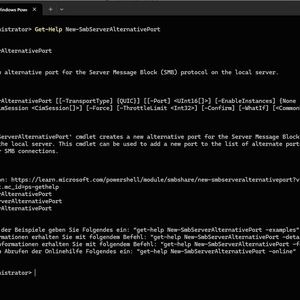 Der Port für den Zugriff vom SMB über QUIC lässt sich in Zukunft flexibel ändern.(Bild:  Thomas Joos)