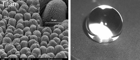 Erzeugung mikro- und nanoskaliger Topographien mittels Laser. (Bild: SFB599)