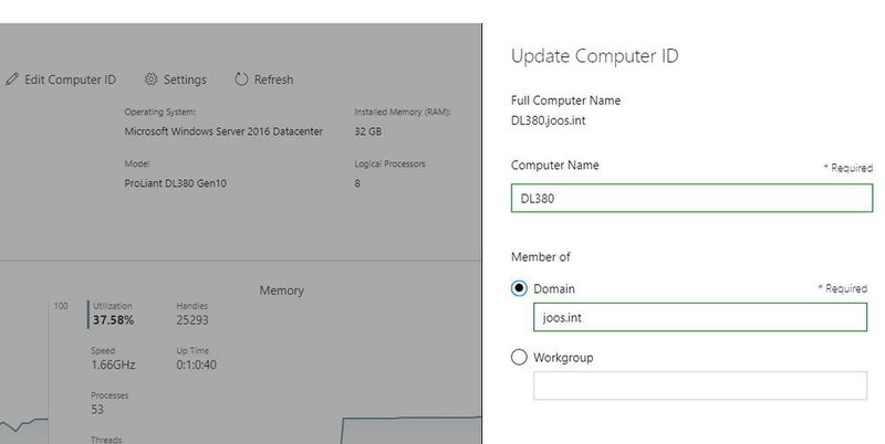 Über den webbasierten Server-Manager können auch Rechnername und Domänenmitgliedschaft angepasst werden. (Joos / Microsoft)