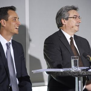 Diskussionsrunde Dr. Gernot Steinlesberger (li.) und Prof. Ralph Hartleben (re.).