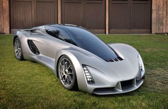 Sportwagen Blade: Teile des Fahrgestells hat ein 3D-Drucker mit Aluminiumpulver hergestellt. (Bild:  Divergent Microfactories)