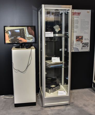 Am Stand des EMS-Unternehmens Zollner gab es neben Stromversorgung, Logikkarte und einem für IBM gefertigten Netzteil auch das 