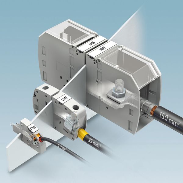 Je nach Applikation wählt der Gehäusebauer die richtige Anschlusstechnik, ob Push-In-, Schraub- oder Bolzenanschluss. (Bild: Phoenix Contact)