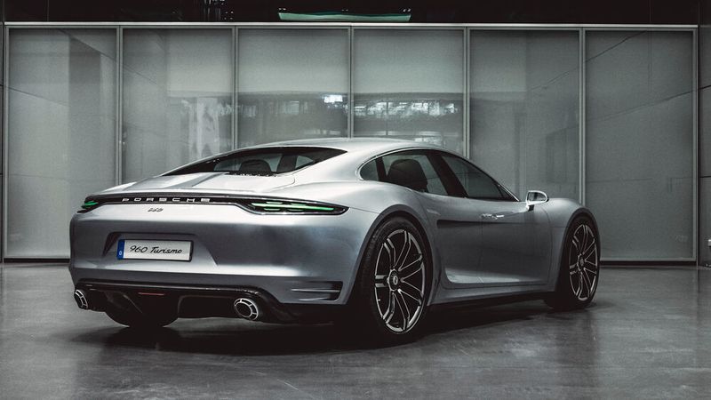 Das 1:1-Hartmodell des Porsche Vision aus dem Jahr 2016 hat den Weg zum Taycan geebnet. (Porsche)