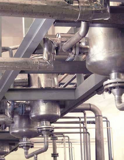 A small selection of more than hundred spiral condensers for condensation of solvents (Picture: Alfa Laval)