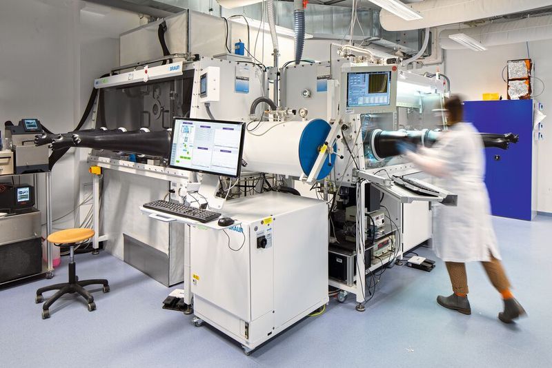 Im HySPRINT-Labor am HZB werden Perowskit-Materialien für Solarzellen stetig weiter optimiert.  (HZB / M. Setzpfandt)