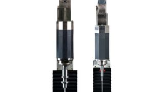 Bild 2: Vorgänger-Honspindel LH30 (links) und die neue Honspindel LH20 (rechts) für Hublängen von 250 mm; die maximale Beschleunigung beträgt 2,5 g, die Hubgeschwindigkeit 50 m/min. (Archiv: Vogel Business Media)
