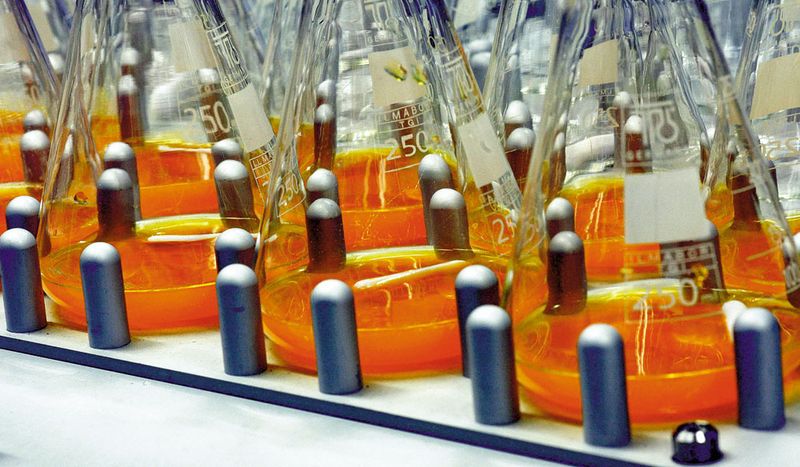 Abb.2: Probenrack mit  fertig bearbeiteten Proben (Archiv: Vogel Business Media)