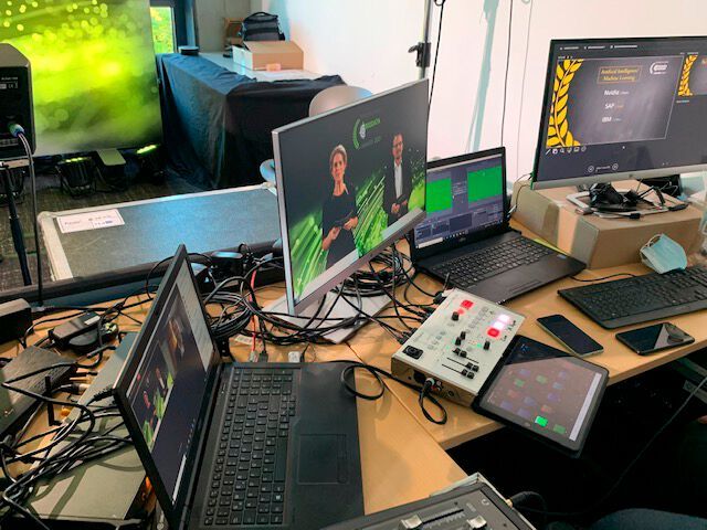 Viel Technik, um unsere Preisträger optimal in Szene zu setzen. (Vogel IT-Medien)