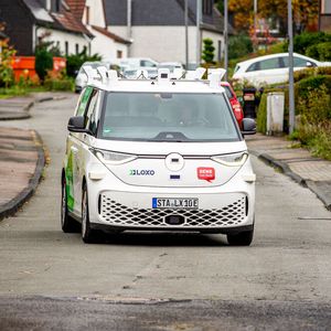 Der Rewe-Lieferwagen in Bochum.(Bild:  Achim Bachhausen, REWE Group, Köln)