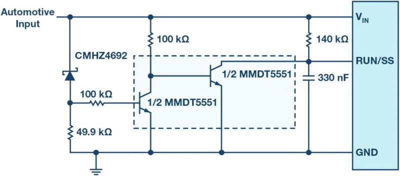 Bild 2: Schaltung für den Betrieb bei Kaltstart (Bild: Analog Devices)