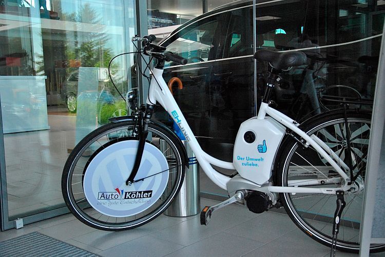 Als Ersatzfahrzeug steht unter anderem ein Pedelec bereit. (Foto: Kampfmann)