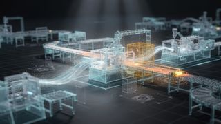 Ziel des Projekts war es, Produktionsabläufe energieoptimiert zu steuern, entstehende Emissionen einzelnen Produkten zuzuordnen und industrielle Prozesse stärker an die Verfügbarkeit erneuerbarer Energien anzupassen, um CO₂-Ausstoß und Energiekosten zu reduzieren. (Bild: © DigitalSpace – stock.adobe.com_KI-generiert)
