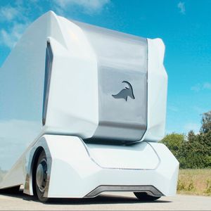 Einen Fahrer hat das Transportfahrzeug nicht. Er würde sowieso nichts sehen, denn der T-Pod hat keine Fenster.(Bild:  Einride)