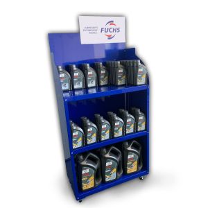 Sauber präsentiert: Das korrekte Mitnahme- bzw. Reserveöl dabei zu haben, gibt Autofahrerinnen und -Fahrern ein gutes Gefühl. Wer es aktiv vermarktet, fördert die Kundenbindung und schadet nicht seinem Umsatz, ganz im Gegenteil.(Bild:  FUCHS LUBRICANTS GERMANY GmbH)