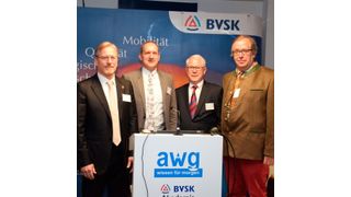 Plädoyer für Anwälte und Sachverständige: (v. l.) Michael Jänchen (SSH), Jochen Pamer (Autorechtaktuell), Harald Brockmann und Elmar Fuchs (BVSK). (Wenz)