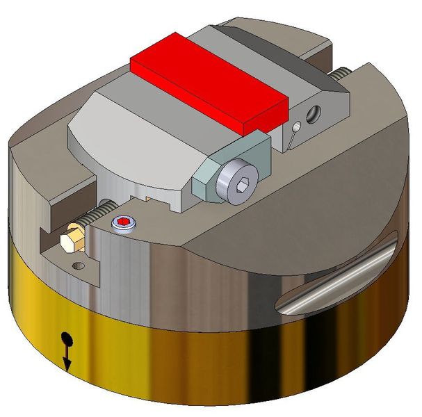 Center-Clamp Palette H1.1005CC mit integriertem Miniaturschraubstock für Rund- und Kantmaterial.  (Bild: Hirschmann)