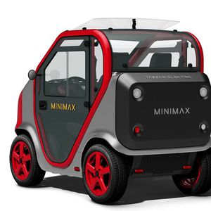 Der mit Türen bestellbare Minimax endet direkt hinter den Sitzen.(Bild:  Tazzari)