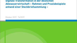 Der Themenband „Digitale Transformation in der deutschen Abwasserwirtschaft – Rahmen und Praxisbeispiele anhand einer Steckbriefsammlung“ ist im Oktober 2019 erschienen und umfasst 26 Seiten.  ISBN 978-3-88721-881-2, Ladenpreis: 45,50 Euro, fördernde DWA-Mitglieder: 36,40 Euro (DWA)