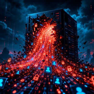 Über acht Terabyte an unverschlüsselten Passwörtern, Benutzernamen und E-Mail-Adressen waren zeitweise frei im Netz zugänglich. (Bild: KI-generiert)