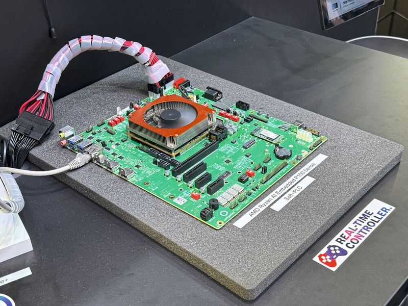 Klassische Soft-SPS: Dieses Evaluierungsboard mit einem „AMD Ryzen AI Embedded“-Prozessor der P100-Serie verwandelt sich durch das Betriebssystem in eine leistungsstarke Steuerung. (Bild: mc/VCG)