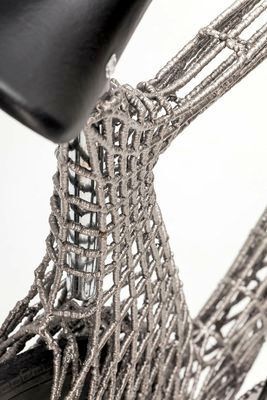 Nicht gestrickt sondern gedruckt: ein Fahrrad aus Stahl (Bild: TU Delft)
