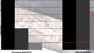 Alle vier Polyamid 6-Typen sind mit 30 % Glasfasern verstärkt. Die Abkürzung XWP steht für „Xtreme Welding Performance“. (Lanxess)