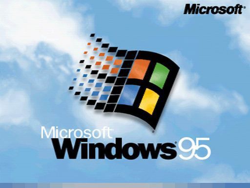 Der Startbildschirm von Windows 95