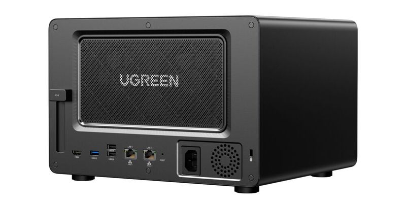 Auch das NASync iDX6011 ist mit zwei 10GbE-Ports ausgestattet. Beide neuen Ugreen-NAS-Geräte verfügen zudem über zwei Thunderbolt-4-Ports. (Bild: Ugreen)