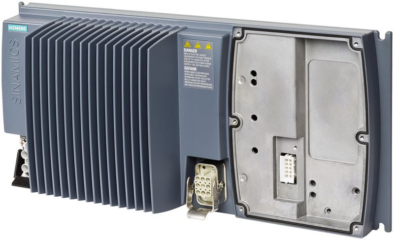 Den neuen Frequenzumrichter von Siemens gibt es bis zu einer Leistung von 7,5 kW. Das Bohrbild ist für alle Baugrößen gleich. (Bild: Siemens)