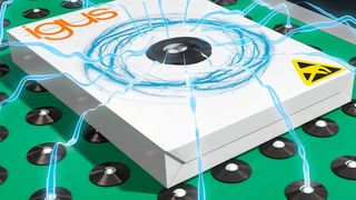 Mit dem schmierfreien, elektrisch ableitfähigen Tribo-Polymer „xirodur F182“ erhalten Betreiber von Kugeltischen die Sicherheit, dass Mitarbeiter oder Transportgüter durch Spannungsdurchschläge gefährdet werden. (Igus)