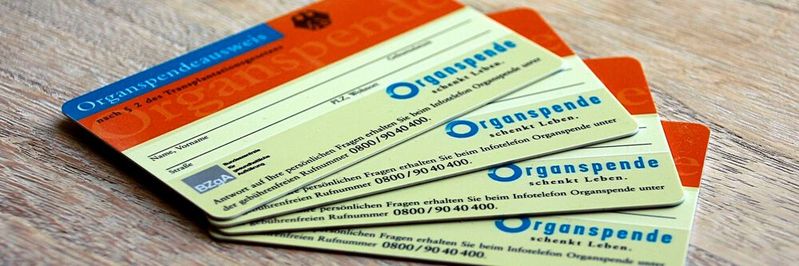 Scheckkartengroß und unter Umständen lebensrettend: der Organspendeausweis.(Bild:  gemeinfrei /  Pixabay)
