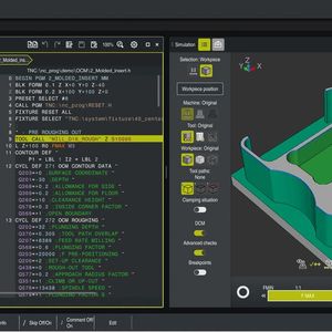Neu für die TNC7: Der Dunkelmodus bietet bessere Sichtbarkeit der Inhalte bei schwierigen Lichtverhältnissen.(Bild:  Heidenhain)