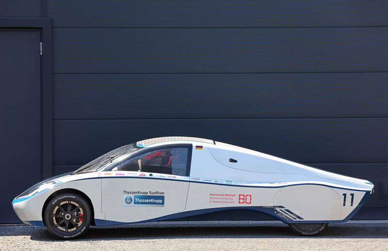 Im Projekt SolarCar der Hochschule Bochum konstruieren und bauen Teams von Studierenden ausschließlich durch Solarenergie angetriebene Elektrofahrzeuge.  (LTN)
