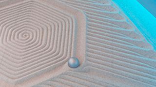 Mithilfe einer Kugel, die wie durch Zauberhand über den Sand gleitet, werden verschiedenste Muster gezeichnet. (Sigmatek)