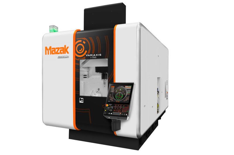 Die Variaxis i-700 zeichnet sich durch uneingeschränkte Bearbeitungsmöglichkeiten der 5-Achsen-Simultansteuerung aus und präsentiert sich als Komplettlösung für die Bearbeitung komplexer Teile bis zu Ø730 mm x 500 mm. (Bild: Mazak)